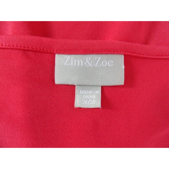 Zim & Zoe 26/28 3X Tank Top Red Sharkbite Plus Slinky Beachy Summer LagenLook - Picture 6 of 11